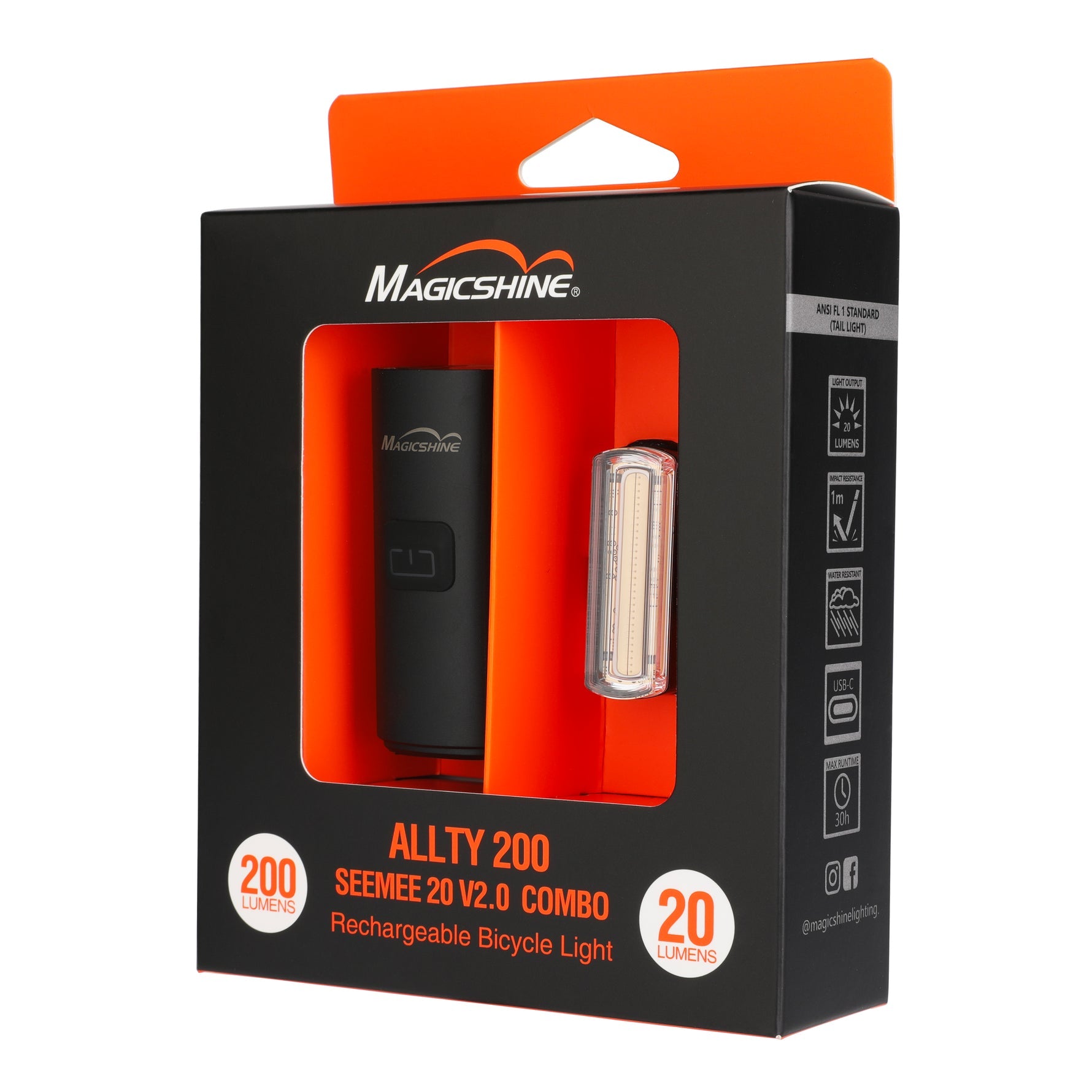 Magicshine Allty200 + Seemee20 Combo Cycling Light