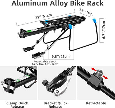 Rockbros Rear Bicycle Rack Universal Adjustable Bike Carrier HJ10011